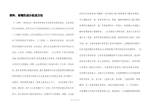 香料、香精的成分组成方法  