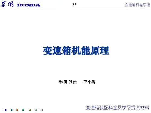 变速箱原理简明教程PPT课件
