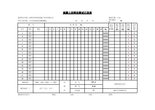 混凝土回弹标准表格
