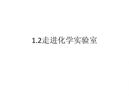 课堂笔记3 走进化学实验室