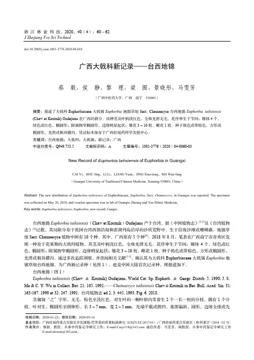 广西大戟科新记录——台西地锦