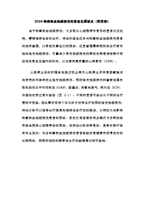 2024缺氧缺血性脑损伤的紧急处理要点(附图表)