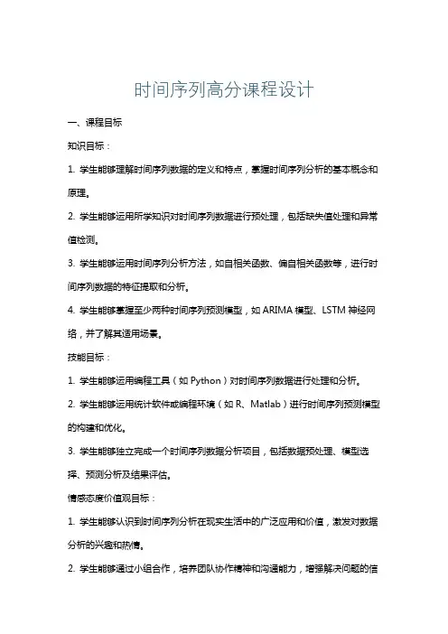 时间序列高分课程设计