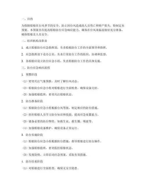 船舶防台应急预案