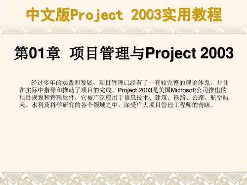 中文版Project 2003实用教程