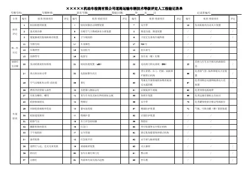 JT198-2016等级评定人工检验记录单(111项)