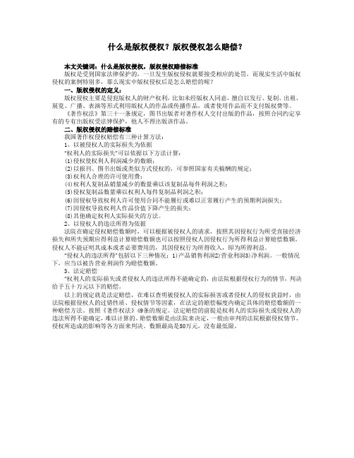 什么是版权侵权？版权侵权怎么赔偿？