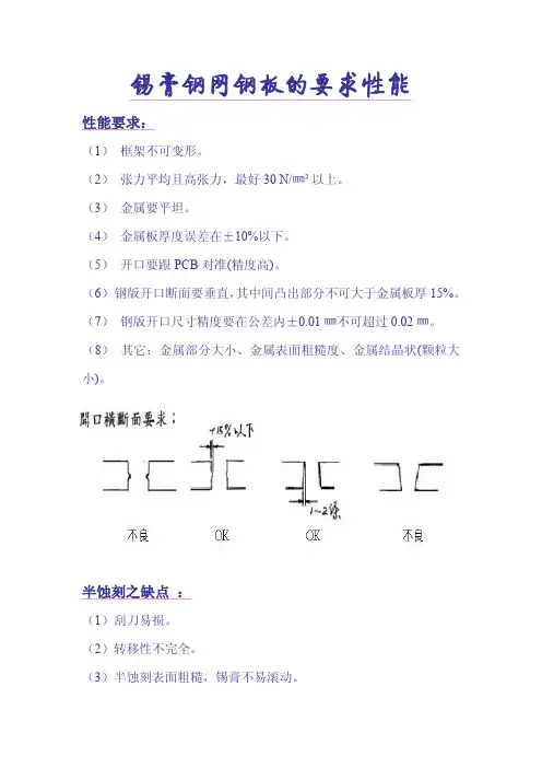 锡膏钢网钢板的要求性能