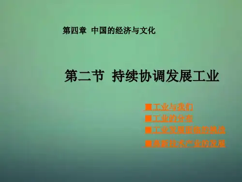 初中地理八上4第2节持续协调发展工业市公开课一等奖课件名师大赛获奖课件