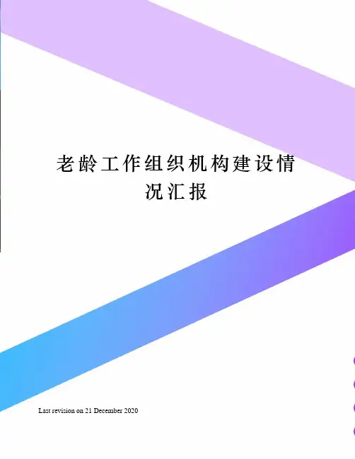 老龄工作组织机构建设情况汇报