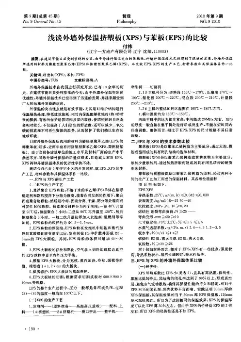 浅谈外墙外保温挤塑板(XPS)与苯板(EPS)的比较