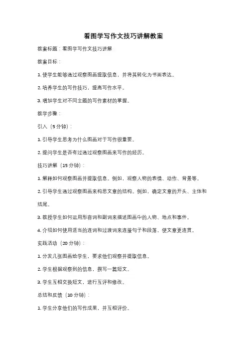 看图学写作文技巧讲解教案