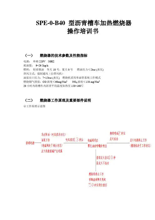 沥青槽车燃烧器b40培训书