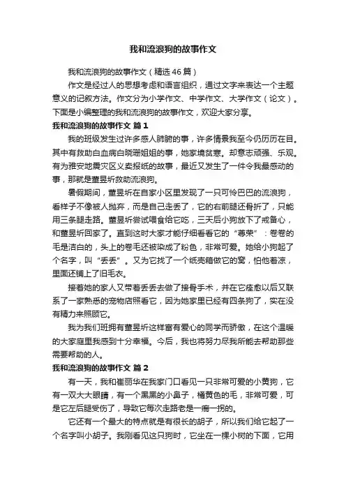 我和流浪狗的故事作文（精选46篇）