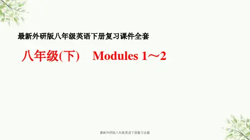 最新外研版八年级英语下册复习全套课件