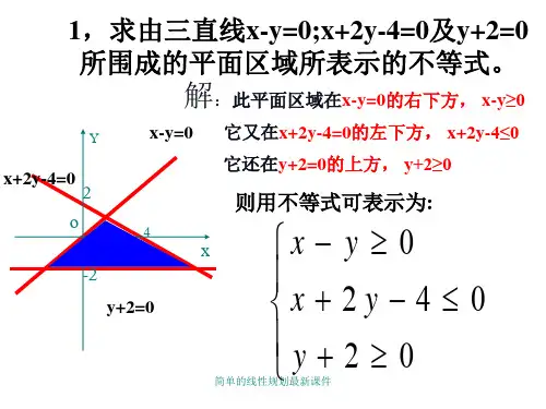 简单的线性规划最新课件