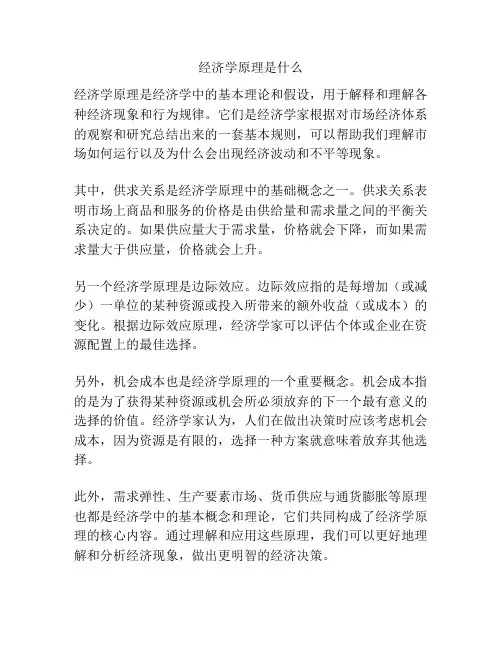 经济学原理是什么