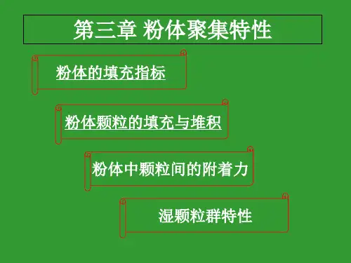 第三章粉体聚集特性