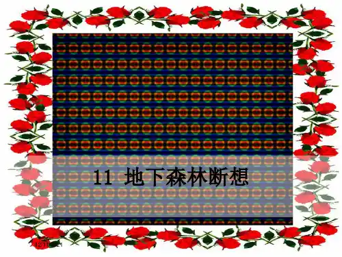 九年级语文下册 第三单元 11 地下森林断想课件