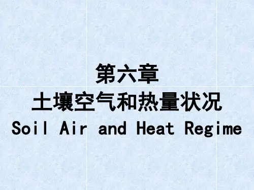 第6章 土壤空气和热量状况