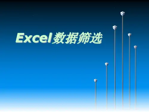 Excel数据筛选信息化说课