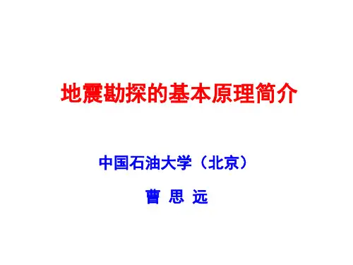 001地震勘探原理及解释方法简介