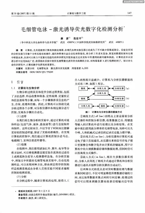 毛细管电泳-激光诱导荧光数字化检测分析