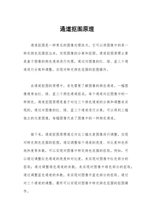 通道抠图原理