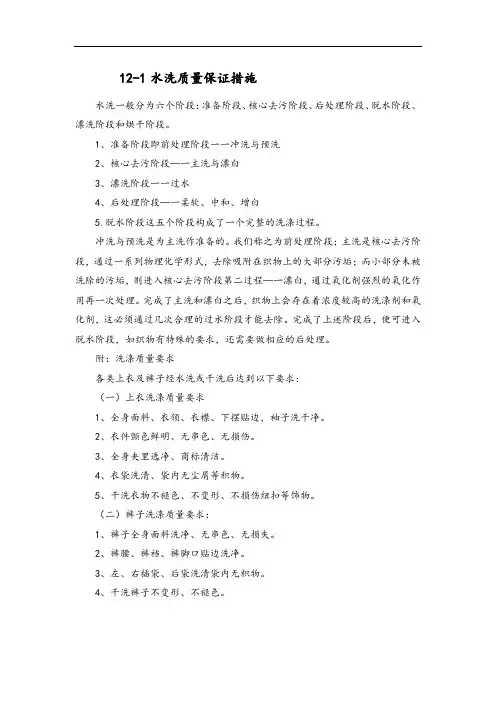 布草洗涤质控方案