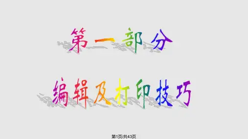 EXCEL技巧PPT课件