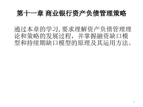 商业银行资产负债表管理策略.pptx
