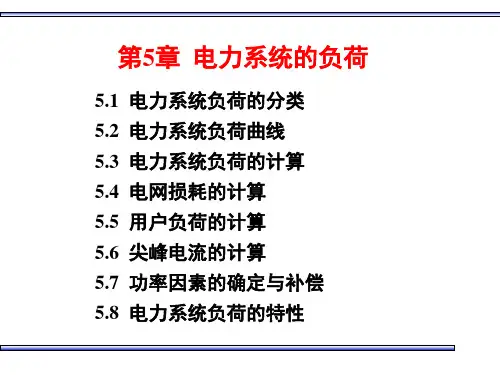 5 电力系统的负荷