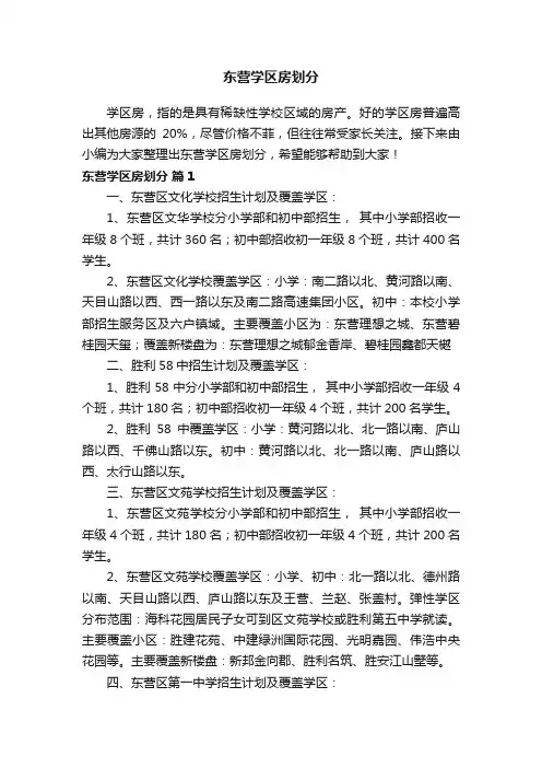 东营学区房划分
