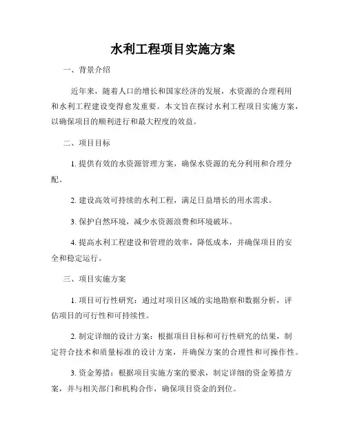 水利工程项目实施方案