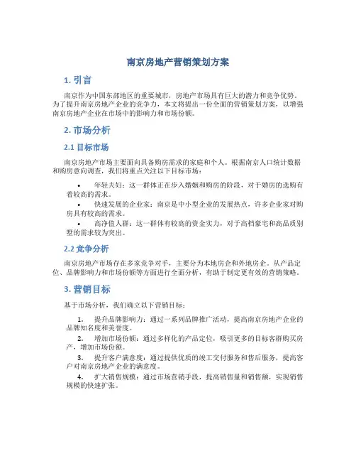 南京房地产营销策划方案