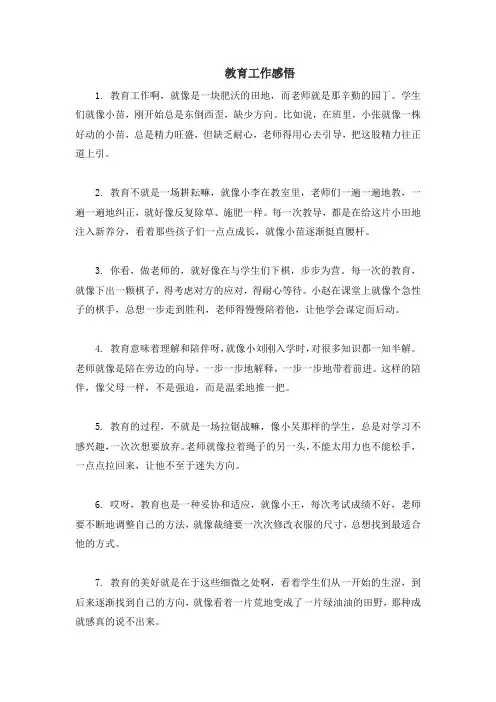 教育工作感悟