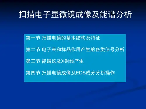 扫描电镜原理-SEM剖析精品PPT课件