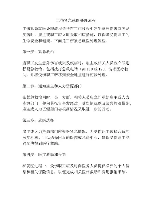 工伤紧急就医处理流程