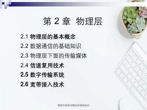 物理层的基本概念和基础知识