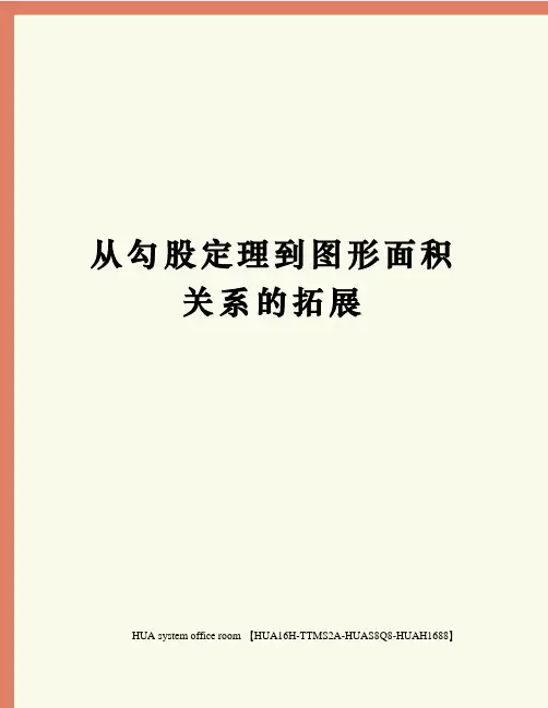 从勾股定理到图形面积关系的拓展定稿版