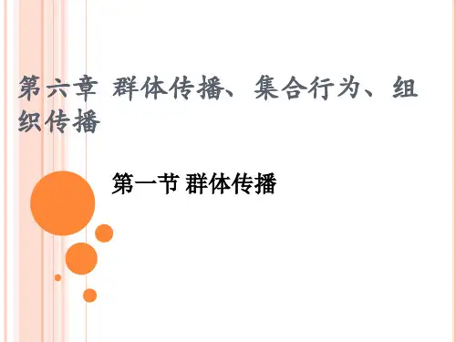 群体传播、集合行为、组织传播