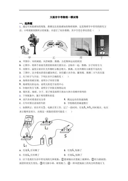 大连市中考物理一模试卷