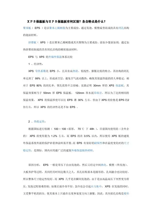 EPS与XPS对比