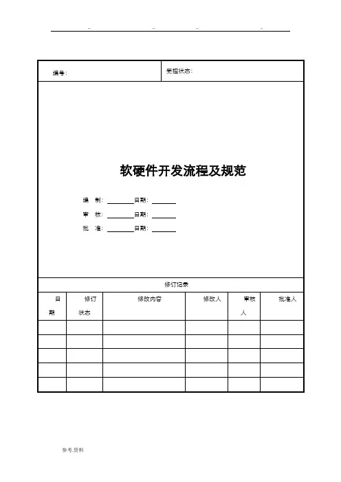 软硬件开发流程及规范