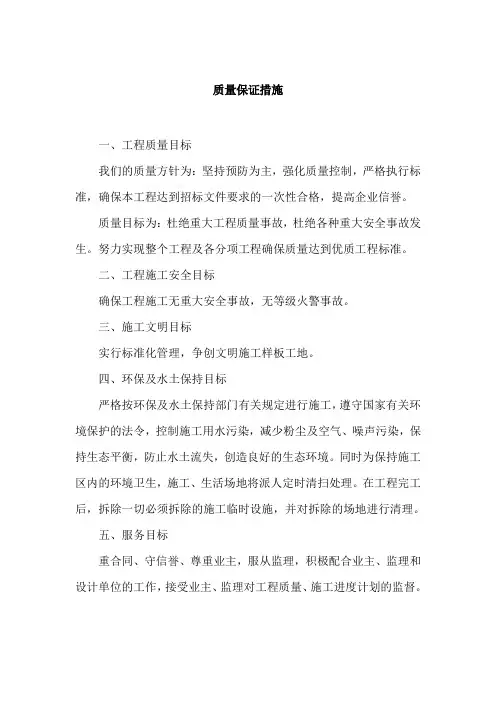 质量保证措施