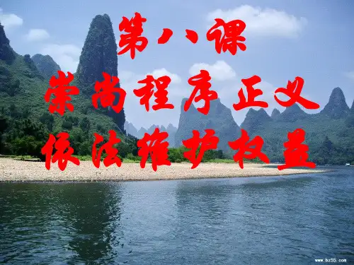 17第八课崇尚程序正义,铭记依法维权(第一课时)