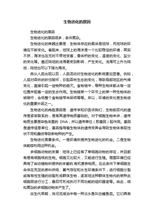 生物进化的原因
