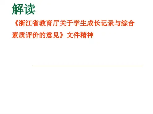 综合素质评价PPT课件