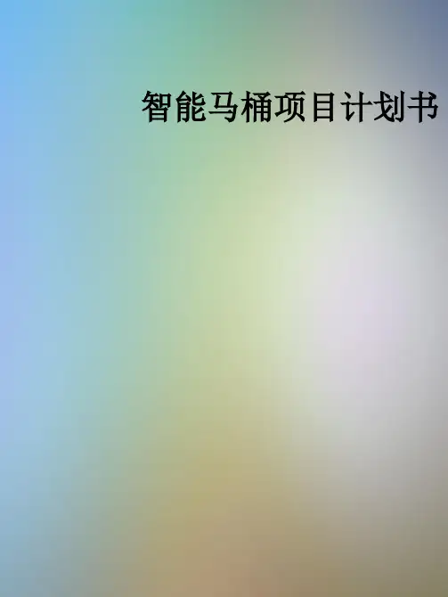 智能马桶项目计划书