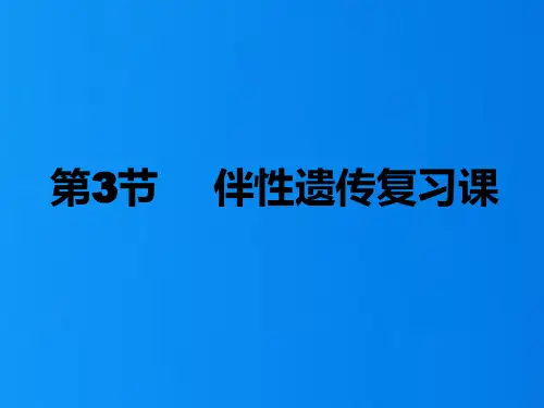 伴性遗传(一轮复习)课件